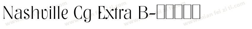 Nashville Cg Extra B字体转换